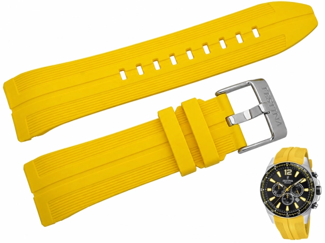 Oryginalny pasek żółty Festina Chrono Bike F20376 F20376/4 silikon